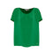 KOCCA Blusa Blusa Donna a girocollo con ricamo Smeraldo - Francavilla Moda